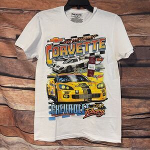 Chevrolet Corvette Racing S T-Shirt White Men's Chemistry Graphic Tee Cars Chevy
